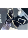 Hair chouchou silk twill giblet band black ecru AA7530 - CHANEL - BALAAN 4