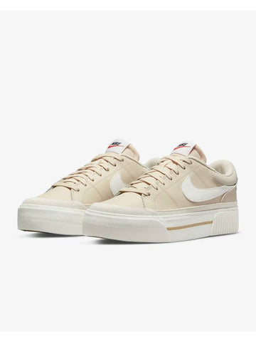 Court Legacy Lift Low Top Sneakers Beige - NIKE - BALAAN 1