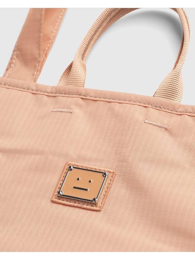 Metal Face Patch Tote Bag Shoulder Bag Peach - ACNE STUDIOS - BALAAN 3