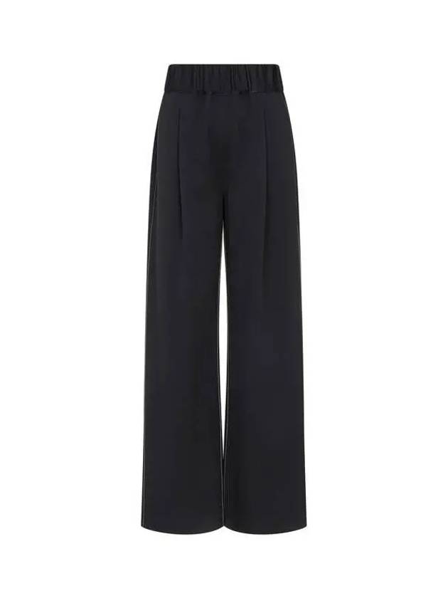 Women s One Tuck Silk Wide Pants Black - GIORGIO ARMANI - BALAAN 1