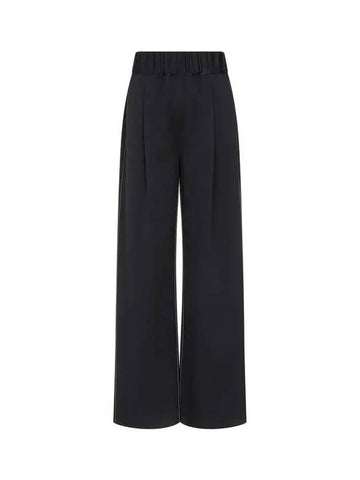 Women s One Tuck Silk Wide Pants Black - GIORGIO ARMANI - BALAAN 1