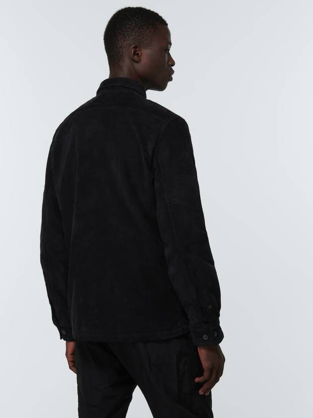 Broken Cotton Linen Lens Button Long-Sleeve Shirt Black - CP COMPANY - BALAAN 2