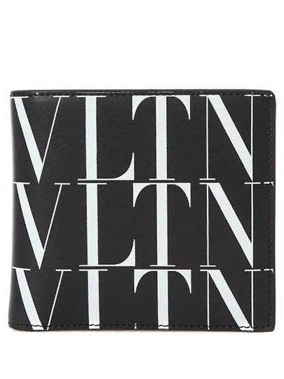 VLTN Logo Times Half Wallet Black - VALENTINO - BALAAN 2