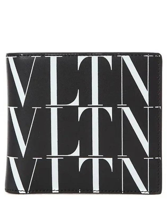VLTN Logo Times Bicycle Wallet Black - VALENTINO - BALAAN.