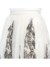 Women's Flare A-Line Skirt Ecru - DIOR - BALAAN.