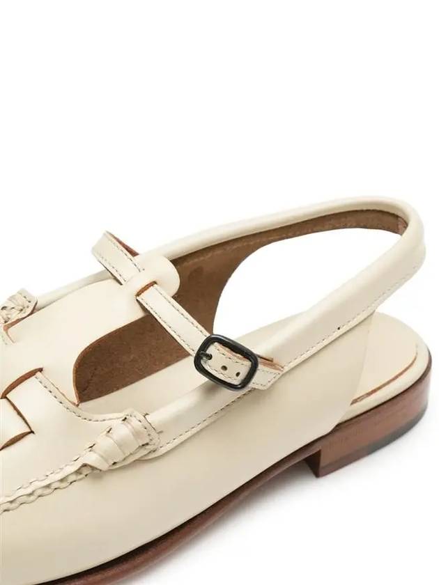 Rocketa Slingback Leather Loafer Custard - HEREU - BALAAN 6