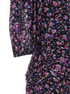 Women's Printed Cotton Short Dress Black - ISABEL MARANT ETOILE - BALAAN 5