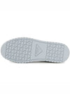 Downtown Perforated Leather Low Top Sneakers White Cornflower - PRADA - BALAAN 6