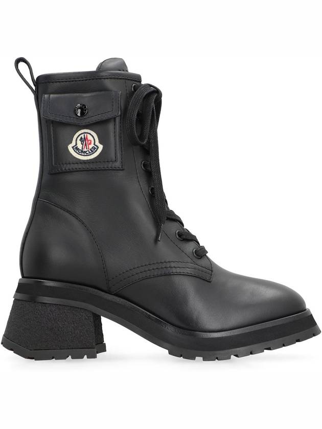 Gigi leather lace up walker boots black - MONCLER - BALAAN 3