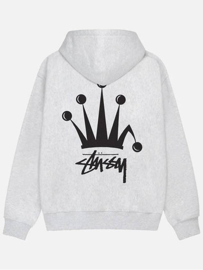 Regal Crown Hooded Zip Up Black - STUSSY - BALAAN 2