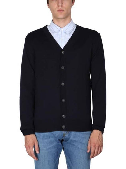 Samuel V-Neck Wool Cardigan Blue - A.P.C. - BALAAN 2