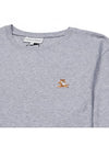 Chillax Fox Patch Regular Short Sleeve T-Shirt Grey - MAISON KITSUNE - BALAAN 4