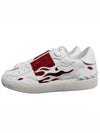 Hidden Open Low Top Sneakers White Red - VALENTINO - BALAAN 2