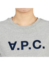 VPC Navy Logo Cotton Short Sleeve T-Shirt Grey - A.P.C. - BALAAN 7