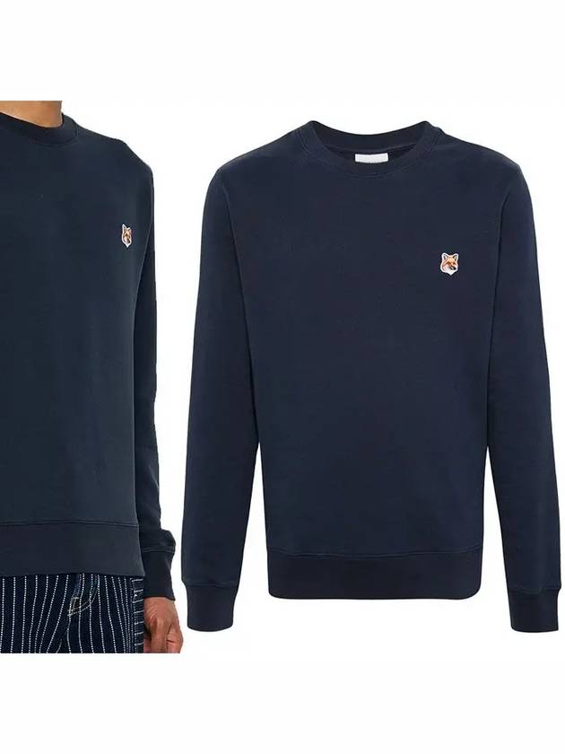 Fox Head Patch Regular Sweatshirt Midnight Blue - MAISON KITSUNE - BALAAN 2