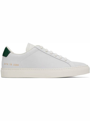 Retro Leather Nubuck Low Top Sneakers Green White - COMMON PROJECTS - BALAAN 1