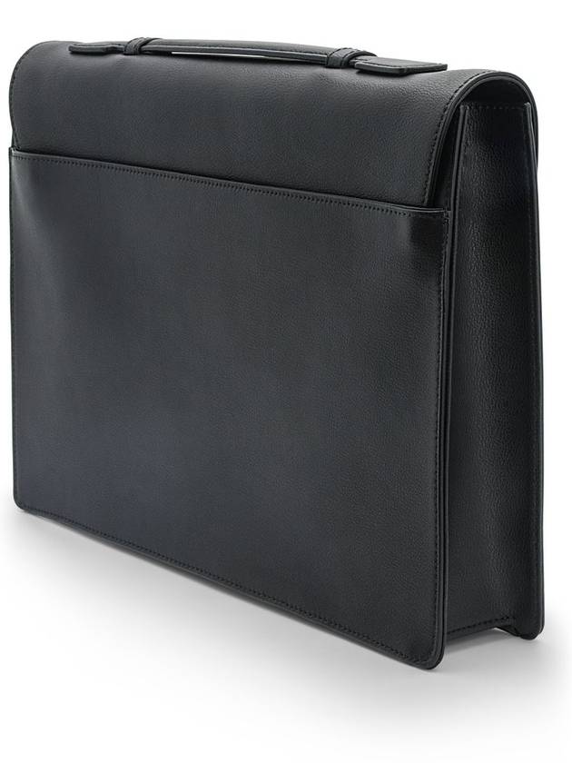 Dupont Dline turnstile gray black leather unisex briefcase - S.T. DUPONT - BALAAN 3
