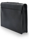 Dupont Dline turnstile gray black leather briefcase - S.T. DUPONT - BALAAN 3