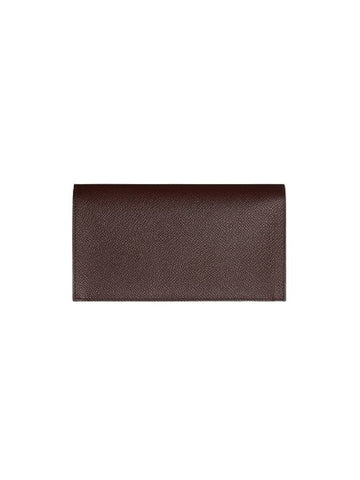 Citizen Twill Long Wallet Rouge Sellier - HERMES - BALAAN 1