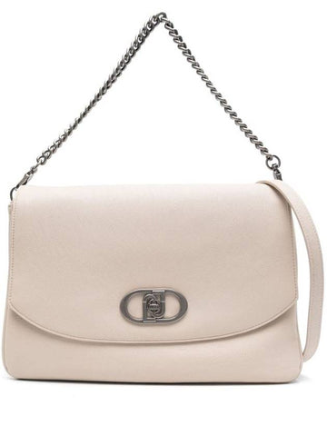 Liu Jo Beige Faux Leather Handbag With Logo - LIU JO - BALAAN 1