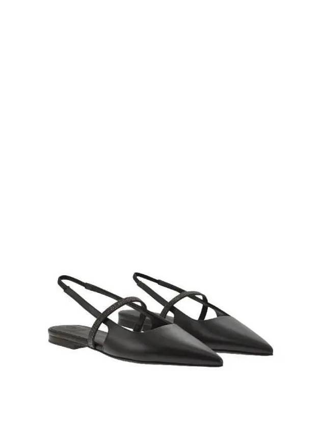 24 ss Slingback Ballet Shoes Flat Shoes WITH PRECIOUS Strap MZSKC2500 C101 B0230989640 - BRUNELLO CUCINELLI - BALAAN 3