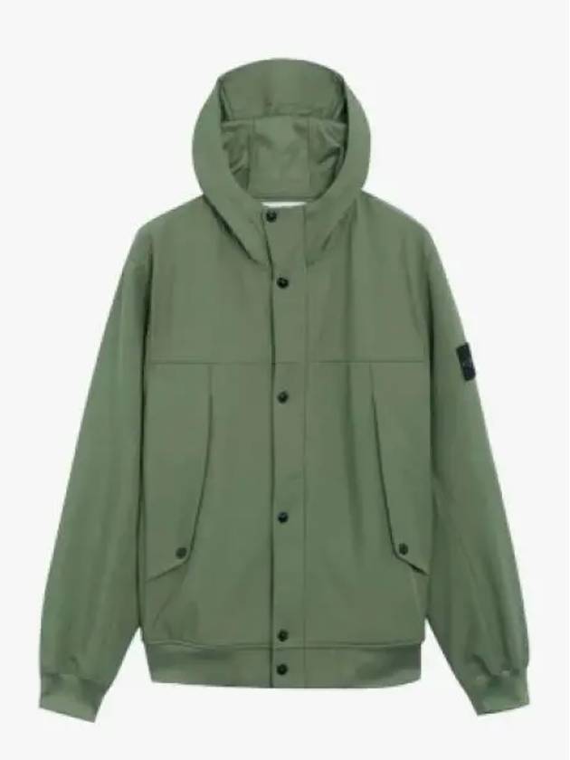 Light Soft Shell R E Dye Technology In Recycled Polyester Hooded Jacket Green - STONE ISLAND - BALAAN 2