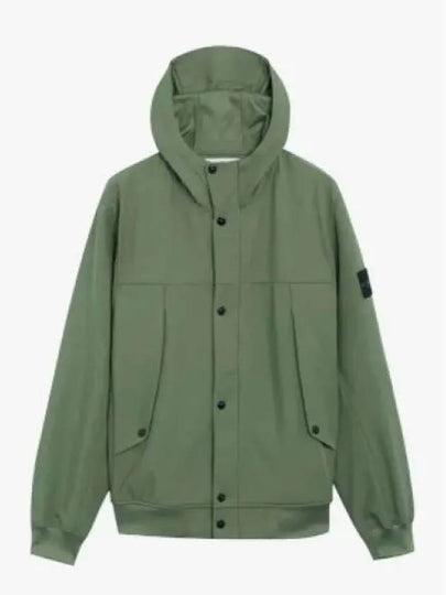 Light Soft Shell R E Dye Technology In Recycled Polyester Hooded Jacket Green - STONE ISLAND - BALAAN 2