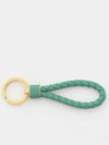 Intrecciato Leather Key Holder Green - BOTTEGA VENETA - BALAAN 3