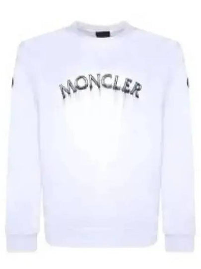 Logo Print Faded Effect Sweatshirt White - MONCLER - BALAAN 2