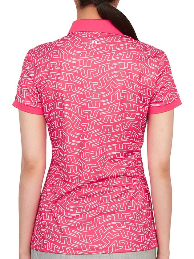 Golf Tour Tech Print Polo GWJT08086 S188 Women's Tour Tech Print Polo - J.LINDEBERG - BALAAN 5