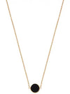 Roca Mini Round Onyx Necklace Gold Black - BE/GINS - BALAAN 1