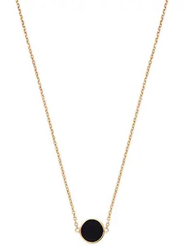 Roca Mini Round Onyx Necklace Gold Black - BE/GINS - BALAAN 1