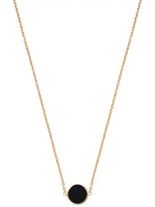 Roca Mini Round Onyx Necklace Gold Black - BE/GINS - BALAAN 1