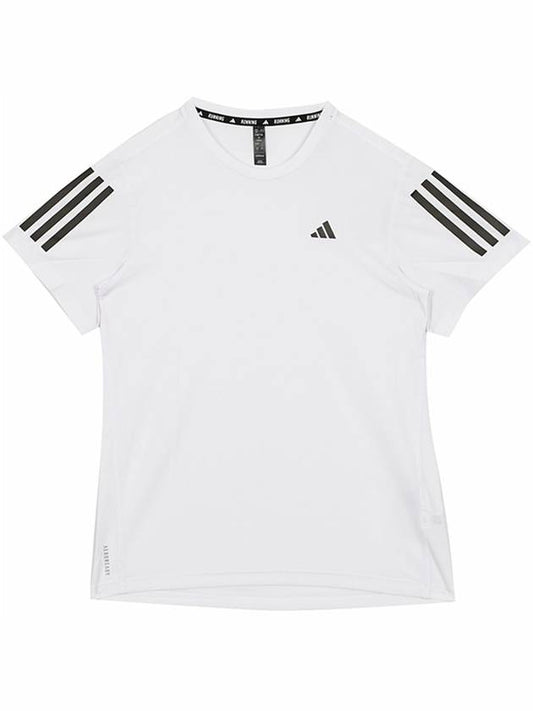 Own The Run Logo Print Short Sleeve T-Shirt White - ADIDAS - BALAAN 1