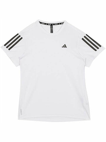 Own The Run Logo Print Short Sleeve T-Shirt White - ADIDAS - BALAAN 1