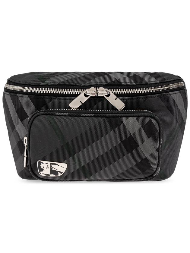 Grid Check Belt Bag Charcoal - BURBERRY - BALAAN 2