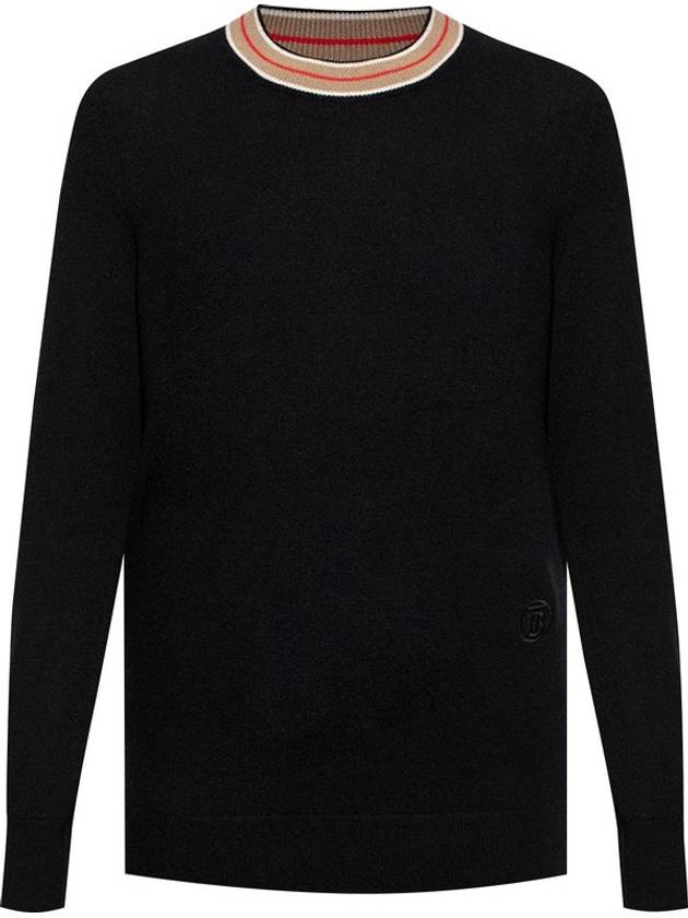 Cashmere Knit Top Black - BURBERRY - BALAAN 2