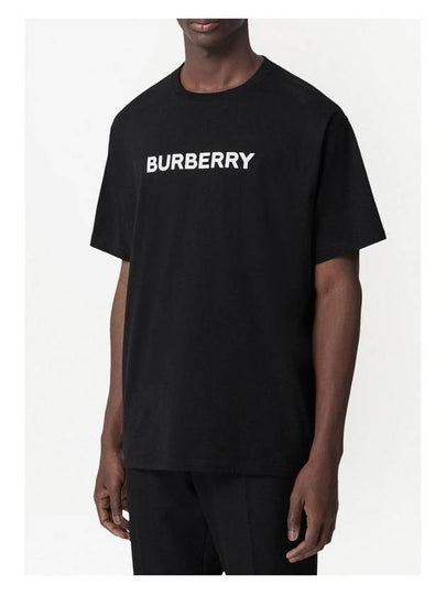 Logo Print Short Sleeve T-Shirt Navy - BURBERRY - BALAAN 2