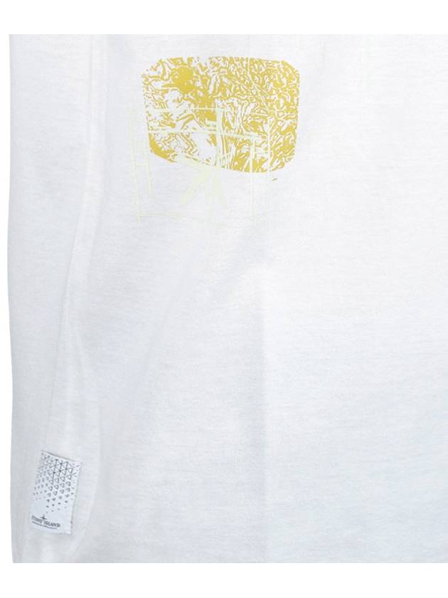 Graphic Print Short Sleeve T-shirt White - STONE ISLAND - BALAAN 8