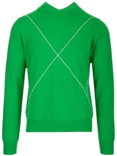 Contrast Stitch Wool Knit Top Paraket - BOTTEGA VENETA - BALAAN 2