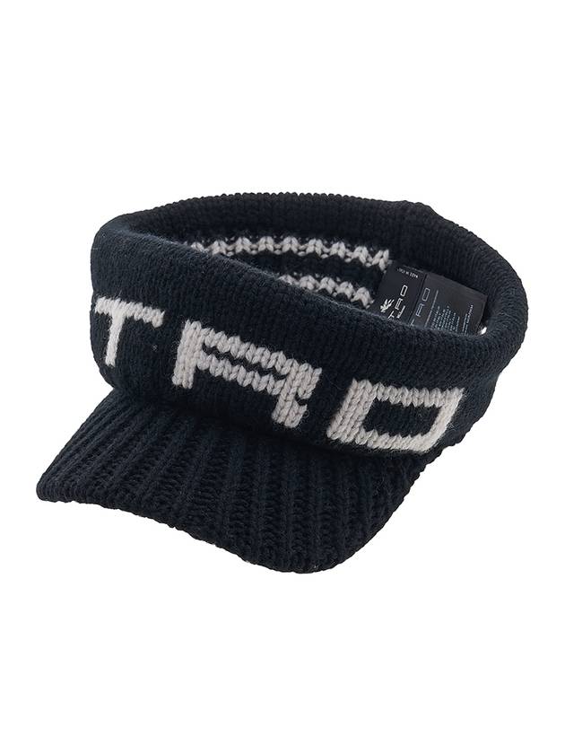 Wool Knit Visor Hat Black - ETRO - BALAAN 2