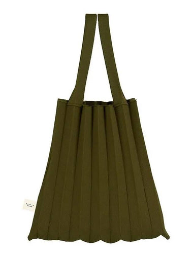 Tote bag jacquard khaki - PLEATSMAMA - BALAAN 1