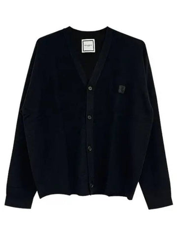 WYM Patch Pullover V-Neck Cardigan Black Men's Jacket W231KN01503B - WOOYOUNGMI - BALAAN 1