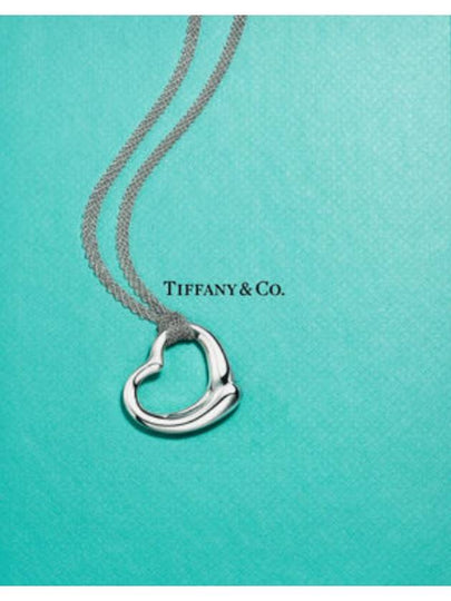 Open Heart Elsa Peretti 16mm Necklace Silver - TIFFANY & CO. - BALAAN 2