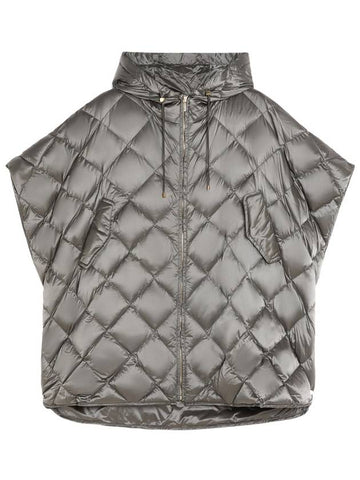 Treman zip up padded cape medium gray - MAX MARA - BALAAN 1