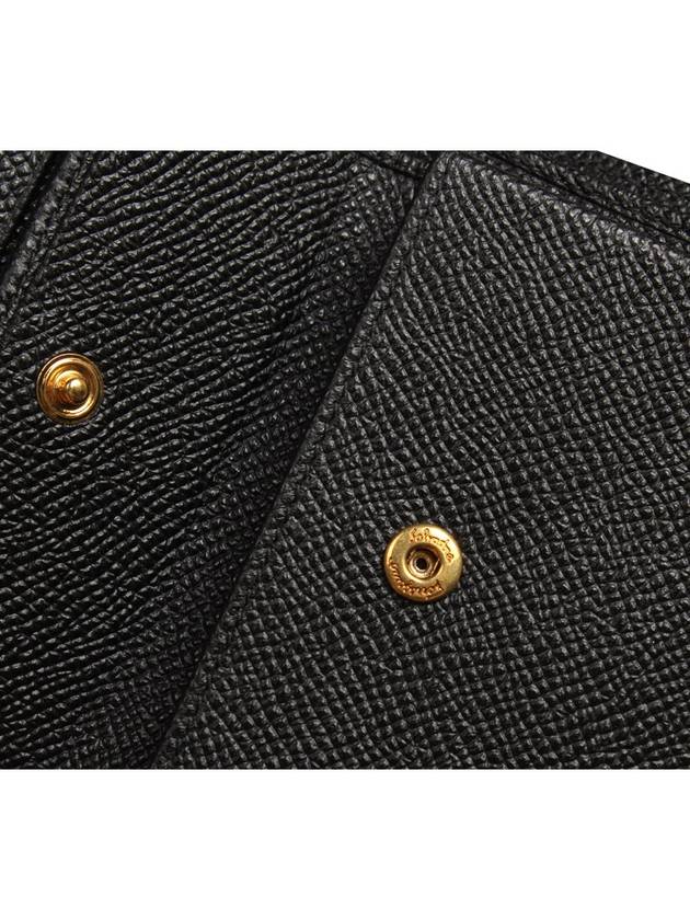 Gancini Compact Half Wallet Black - SALVATORE FERRAGAMO - BALAAN 8