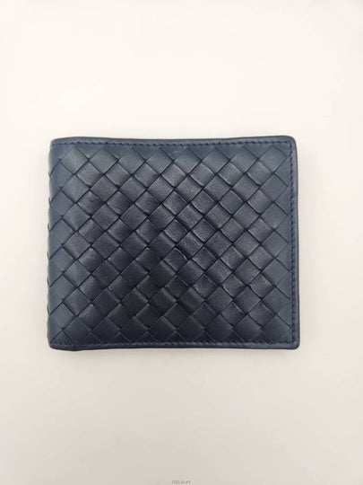 Daol Beomeo Branch Bottega Intrecciato Half Wallet Navy Condition B - BOTTEGA VENETA - BALAAN 2