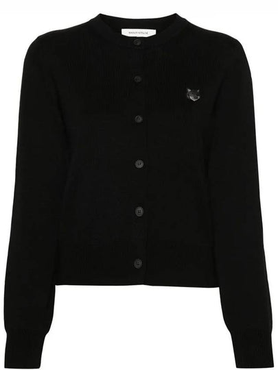 Bold Fox Head Patch Regular Cardigan Black - MAISON KITSUNE - BALAAN 2