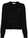 Bold Fox Head Patch Regular Cardigan Black - MAISON KITSUNE - BALAAN 3