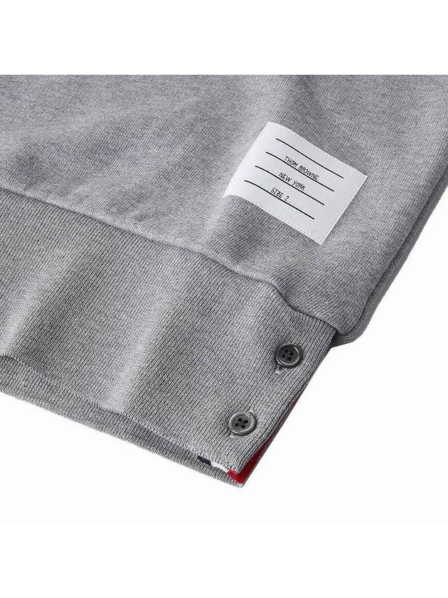 Center Back Stripe Crewneck Sweatshirt Light Grey - THOM BROWNE - BALAAN 7